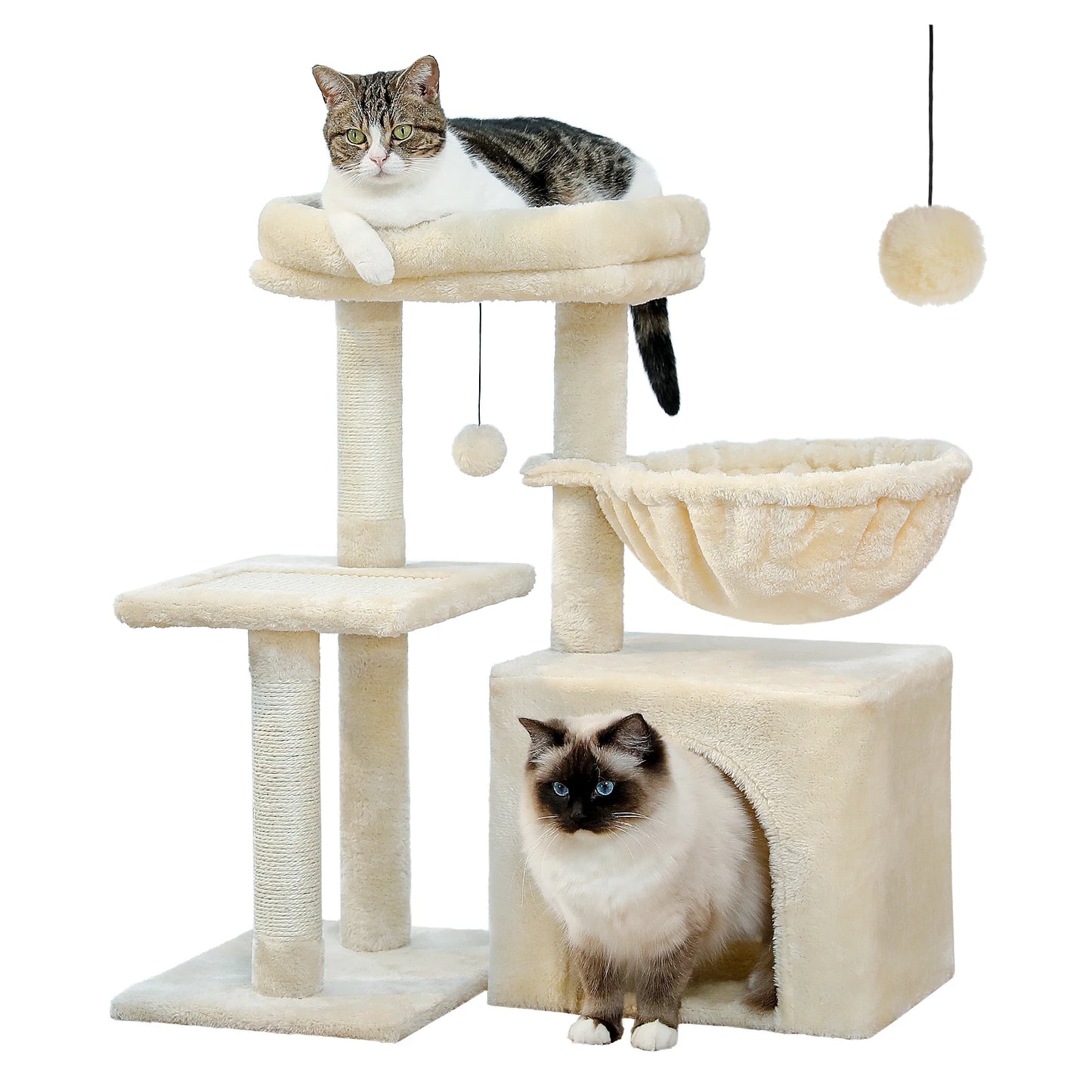 PAWZ Road Cat Tree Tower For Indoor Cats 2 Styles With Scratching Posts