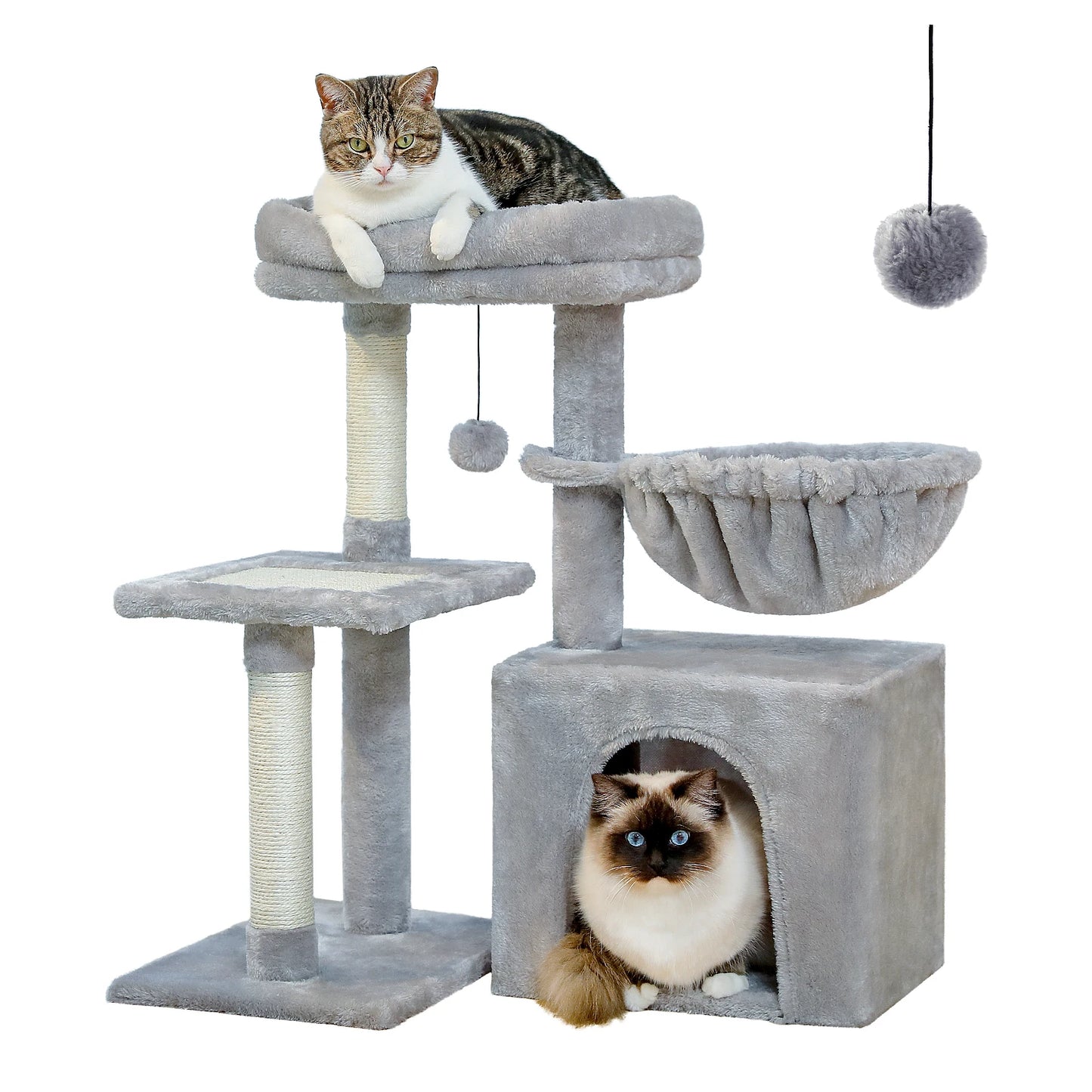 PAWZ Road Cat Tree Tower For Indoor Cats 2 Styles With Scratching Posts