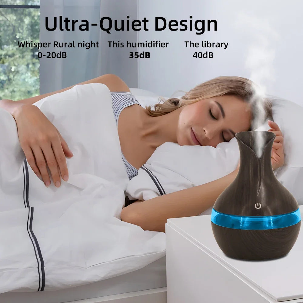 USB Aromatherapy Diffuser Humidifier With Remote And Ultra Quiet Mist