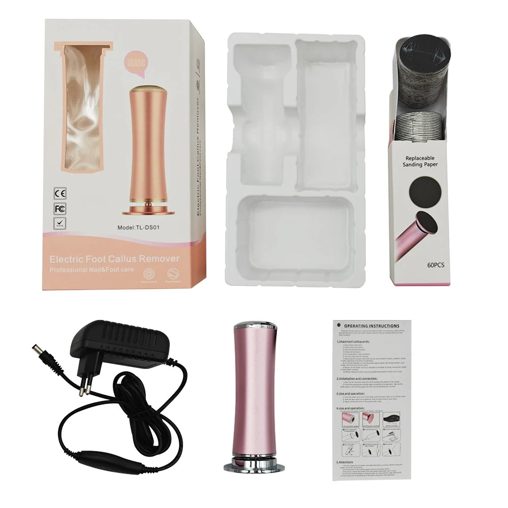 Hailicare Electric Foot Care File Set For Callus Removal And Pedicure