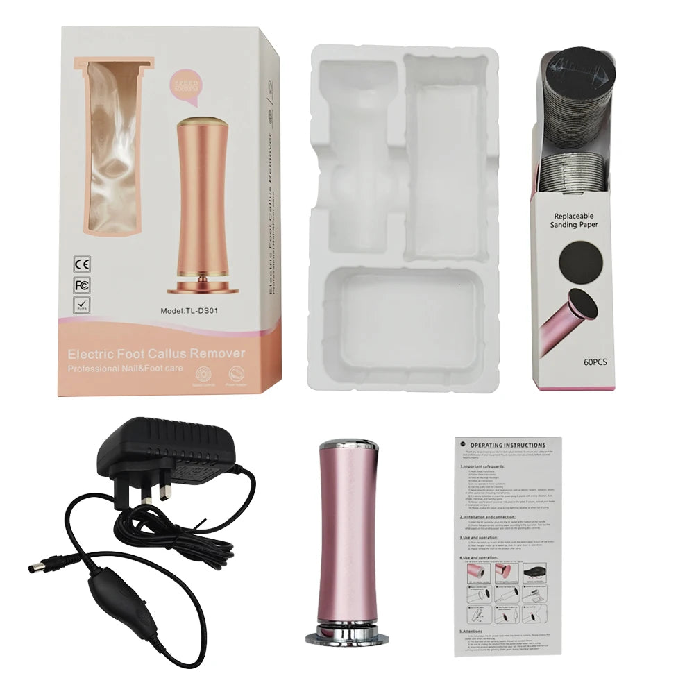 Hailicare Electric Foot Care File Set For Callus Removal And Pedicure