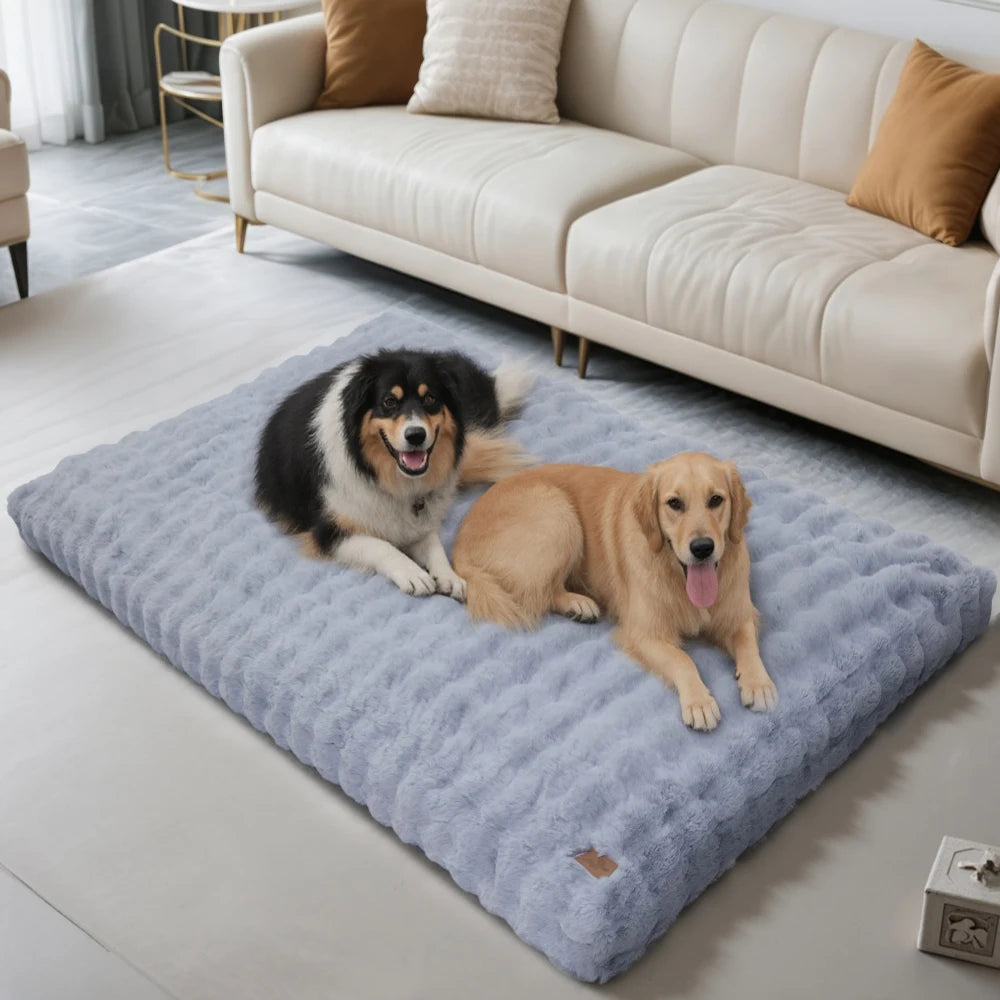 BORWARTCN Ultra Plush Dog Bed Removable Cover Cloud Like Comfort Washable Mat