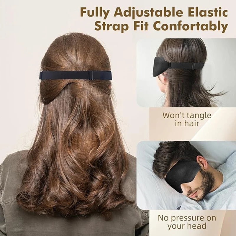 FODRK Weighted Sleep Eye Mask For Side Sleepers 3D Contoured Blockout