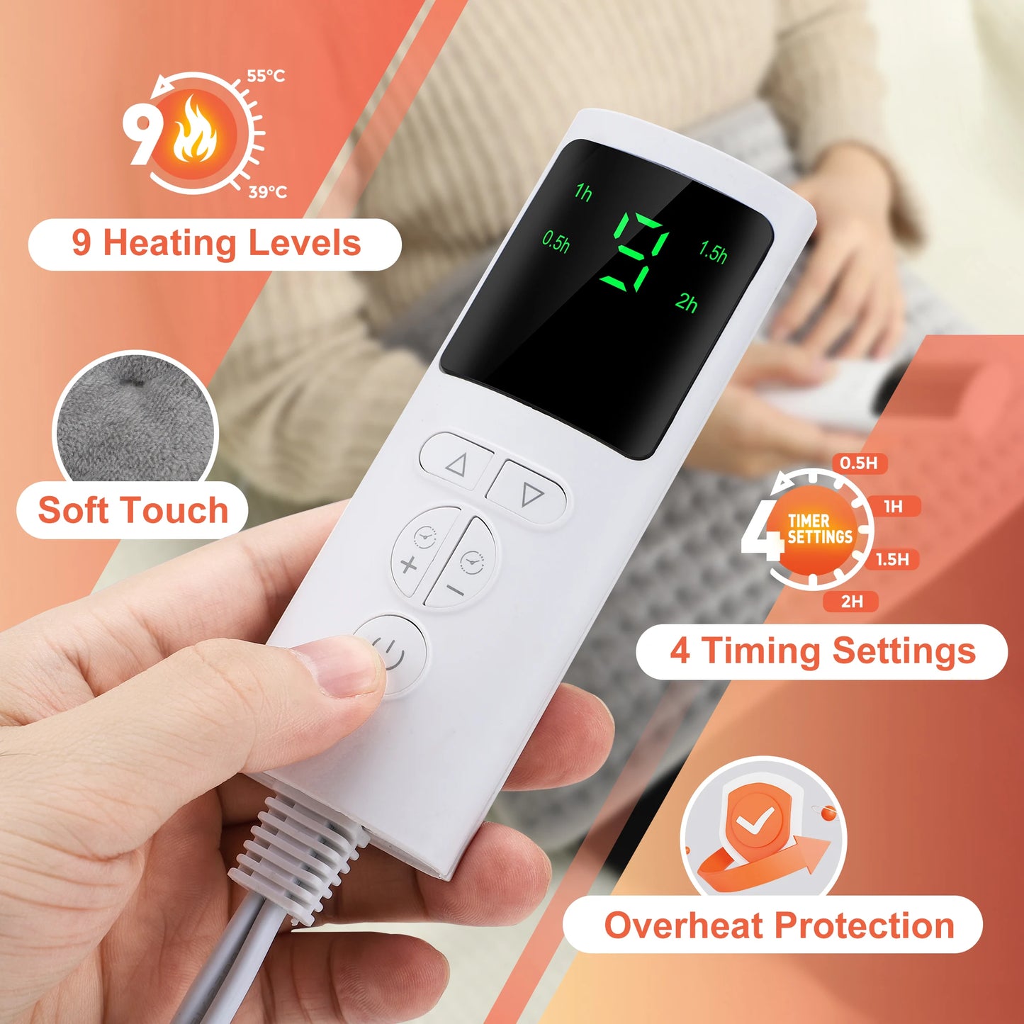 Hailicare Back Heating Support Belt With Adjustable Temperature Waist Warmer