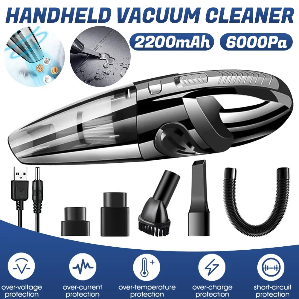 Dust Box Wireless Handheld Vacuum Cleaner USB Charging Cordless 12000 Pa