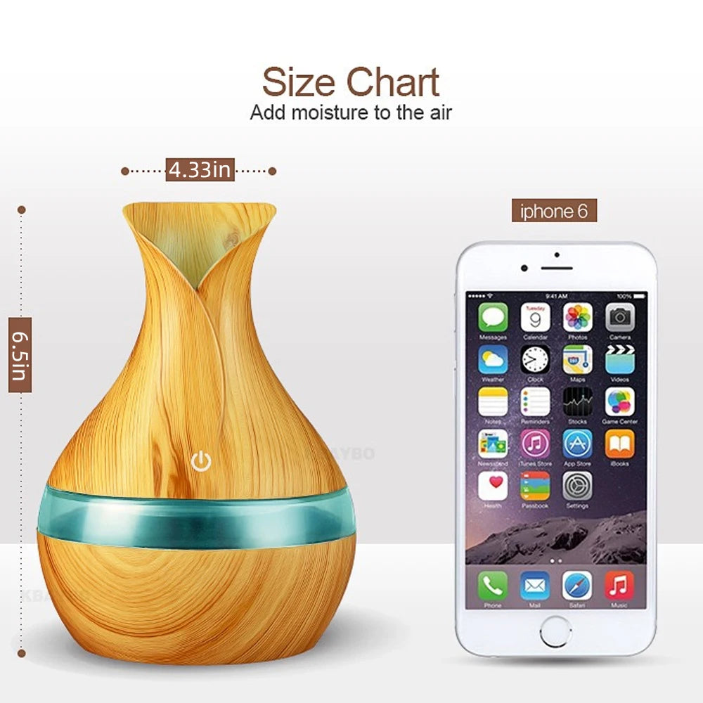 USB Aromatherapy Diffuser Humidifier With Remote And Ultra Quiet Mist