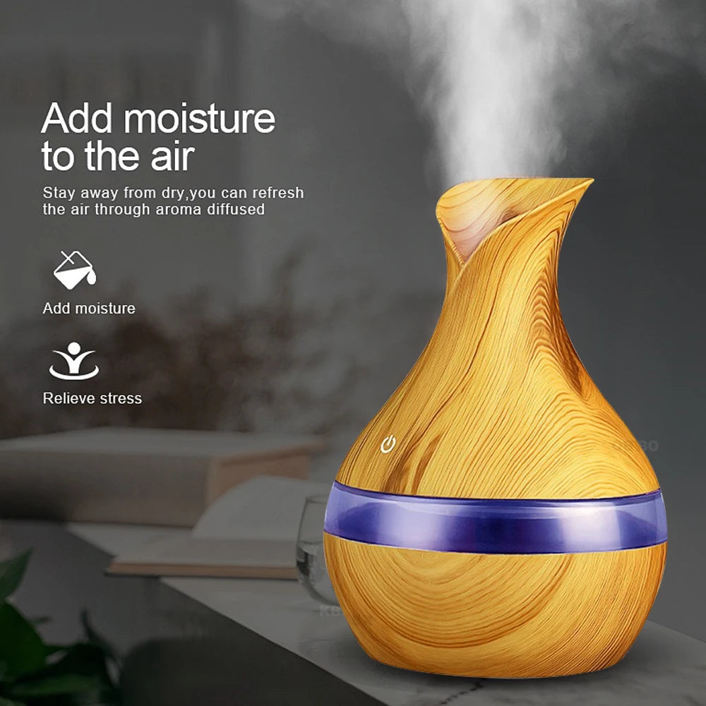 USB Aromatherapy Diffuser Humidifier With Remote And Ultra Quiet Mist