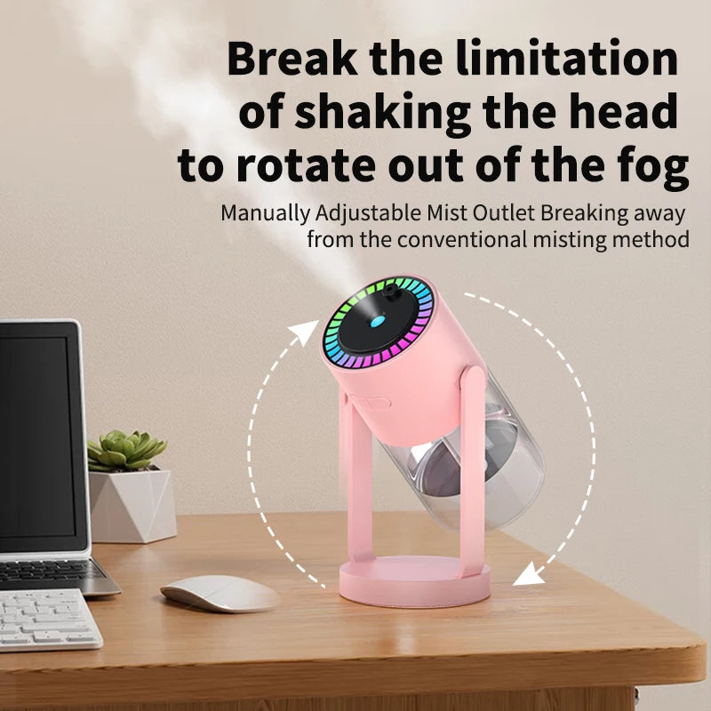 Creative Starry Sky Projection Humidifier Mini Rotating Car Air Humidifier with LED Light USB Electric Aroma Diffuser for Bedroo