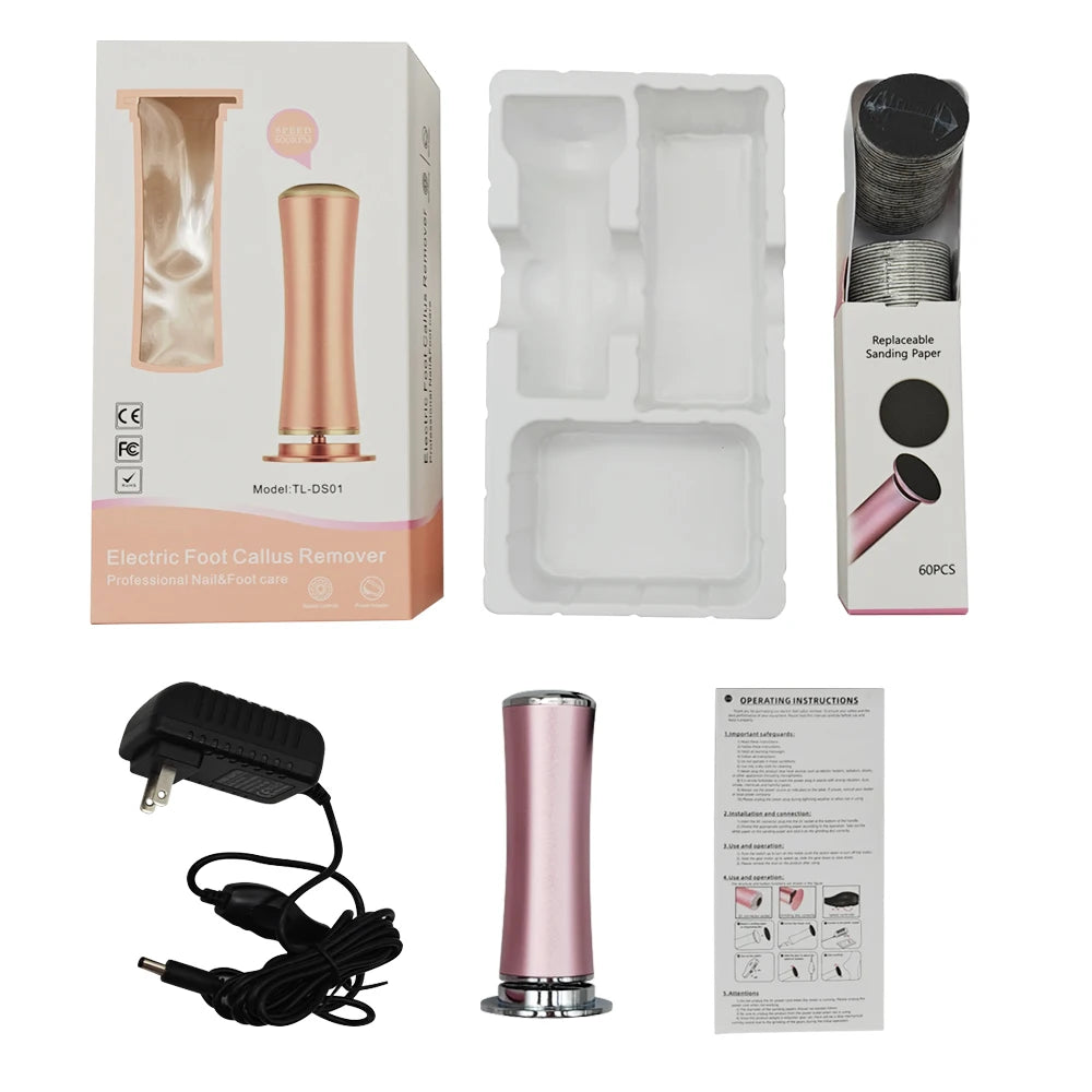 Hailicare Electric Foot Care File Set For Callus Removal And Pedicure